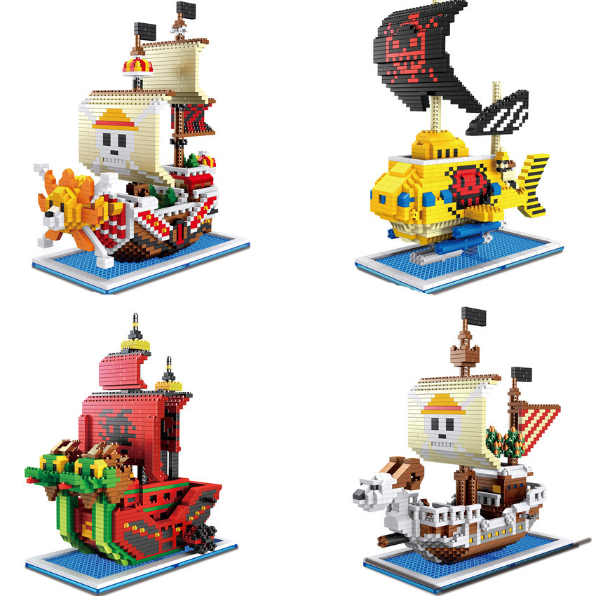 Model Kit Thousand Sunny - Bloques de construcción de barco pirata