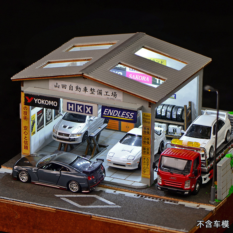Model Kit Car - Kit de Diorama de Taller de