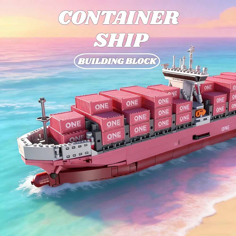 Model Kit Lucario - Rompecabezas de Ladrillos Creativos, Barco Portacontenedores