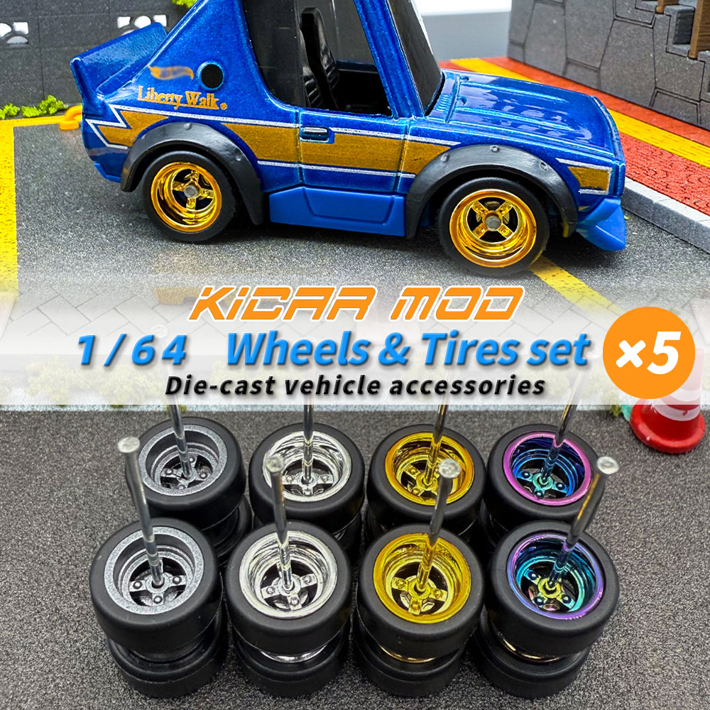 Model Kit Car - Ruedas Desmontables de Goma para Modelos