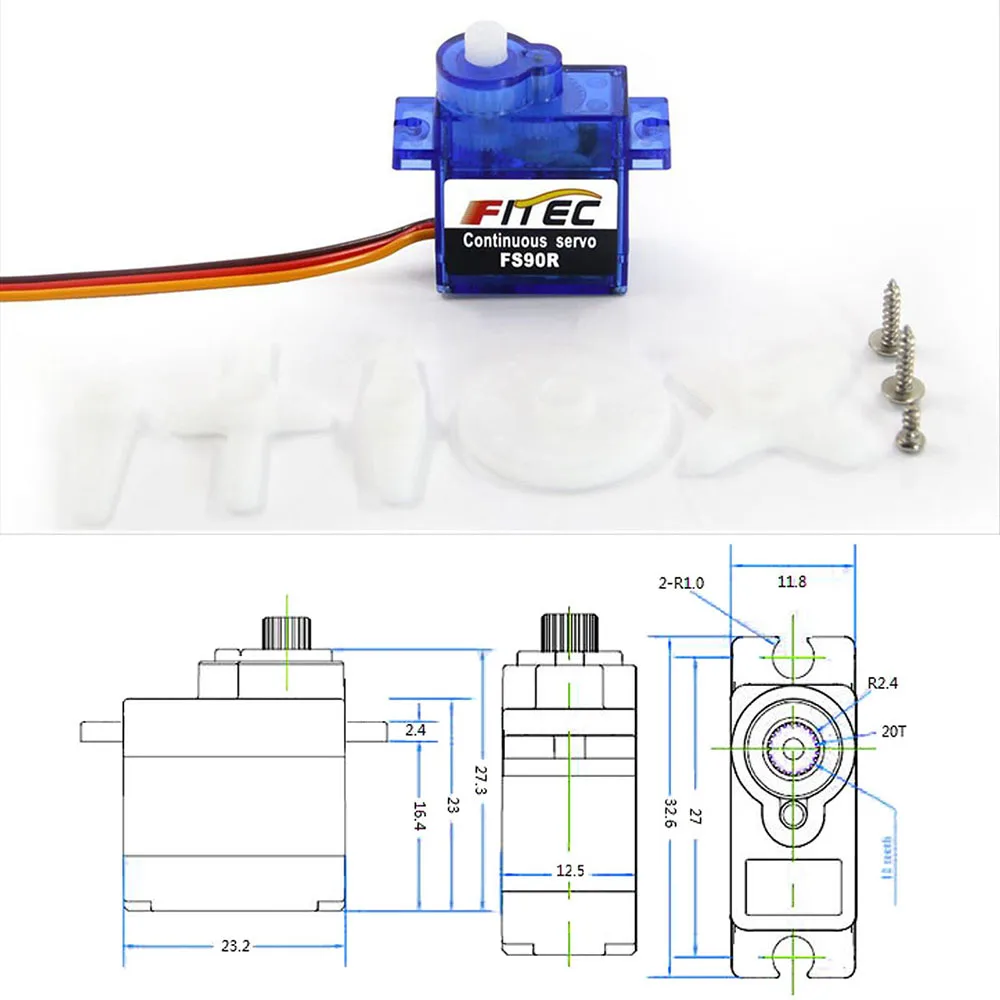 Feetech Mini FS90R Micro Servo - Model Kit Ship reseña y precio
