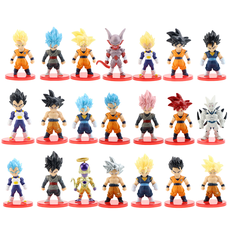 21 unids/set Dragon Ball Mini  - Model Kit Vegito reseña y precio